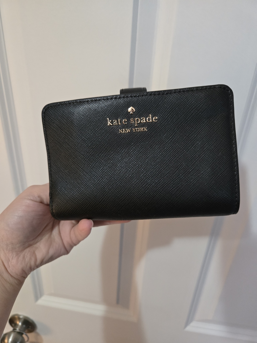 Kate Spade black leather bifold wallet, BNWT